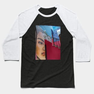 Mexico. Guanajuato. Graffiti of Frida. Baseball T-Shirt